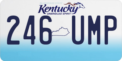 KY license plate 246UMP