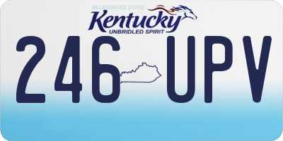 KY license plate 246UPV