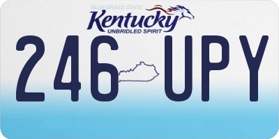 KY license plate 246UPY