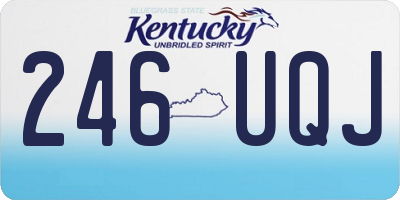 KY license plate 246UQJ