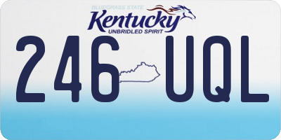KY license plate 246UQL