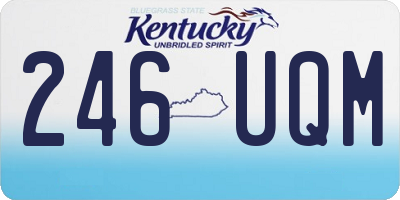 KY license plate 246UQM