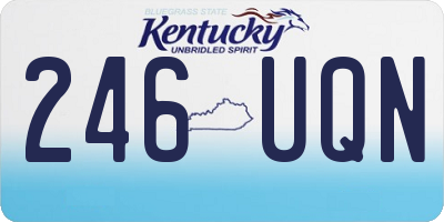 KY license plate 246UQN