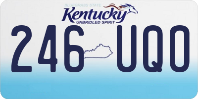 KY license plate 246UQO