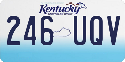 KY license plate 246UQV