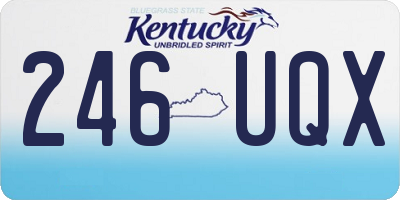KY license plate 246UQX