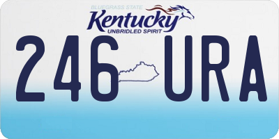 KY license plate 246URA