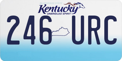 KY license plate 246URC