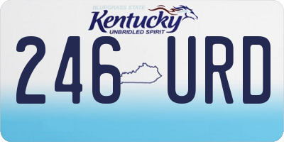 KY license plate 246URD