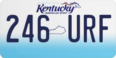 KY license plate 246URF