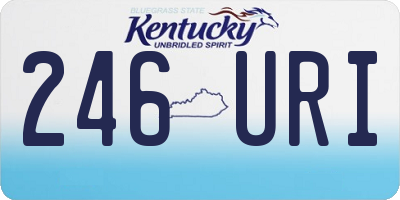 KY license plate 246URI