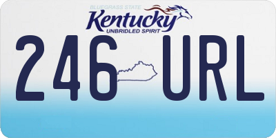 KY license plate 246URL