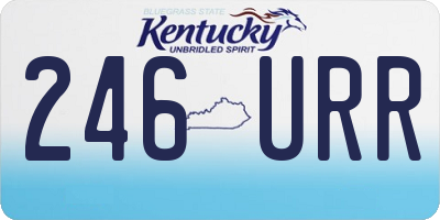 KY license plate 246URR