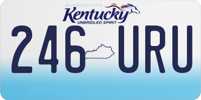 KY license plate 246URU