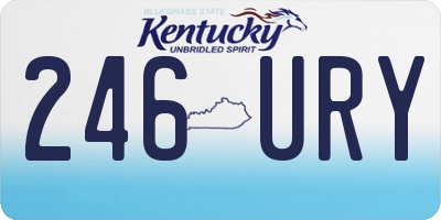 KY license plate 246URY