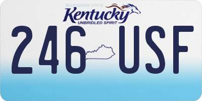 KY license plate 246USF