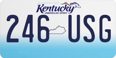 KY license plate 246USG