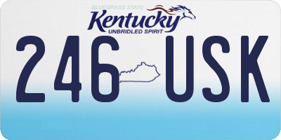 KY license plate 246USK