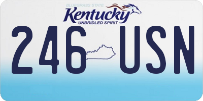 KY license plate 246USN