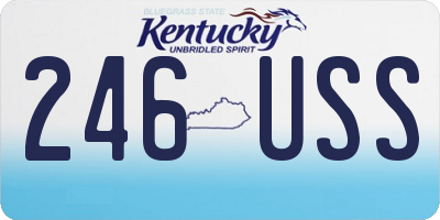 KY license plate 246USS