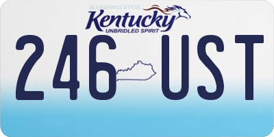 KY license plate 246UST