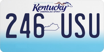 KY license plate 246USU