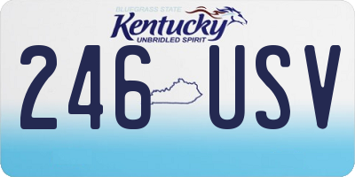 KY license plate 246USV