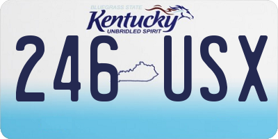 KY license plate 246USX