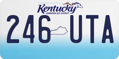 KY license plate 246UTA