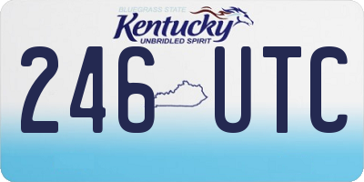 KY license plate 246UTC
