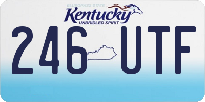 KY license plate 246UTF