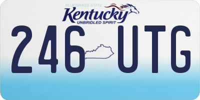 KY license plate 246UTG