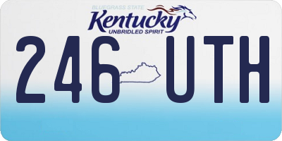 KY license plate 246UTH
