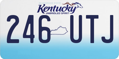 KY license plate 246UTJ