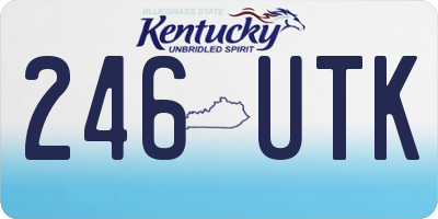 KY license plate 246UTK