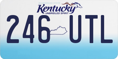 KY license plate 246UTL
