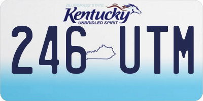 KY license plate 246UTM