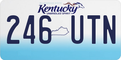 KY license plate 246UTN