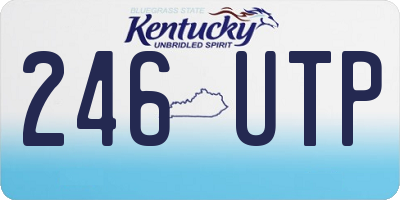 KY license plate 246UTP