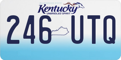 KY license plate 246UTQ