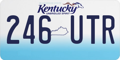 KY license plate 246UTR