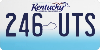 KY license plate 246UTS