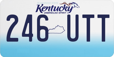 KY license plate 246UTT
