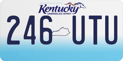 KY license plate 246UTU