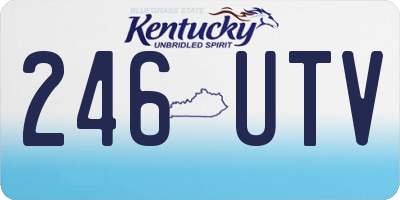 KY license plate 246UTV