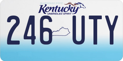 KY license plate 246UTY