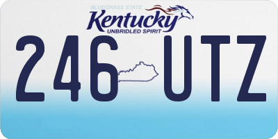 KY license plate 246UTZ