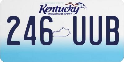 KY license plate 246UUB