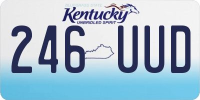 KY license plate 246UUD