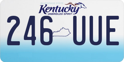 KY license plate 246UUE